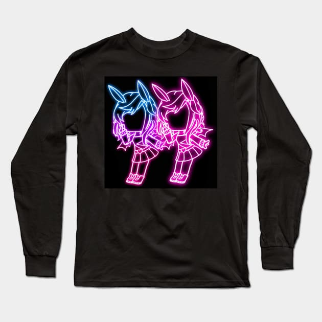 Neon light design gacha Long Sleeve T-Shirt by alvian